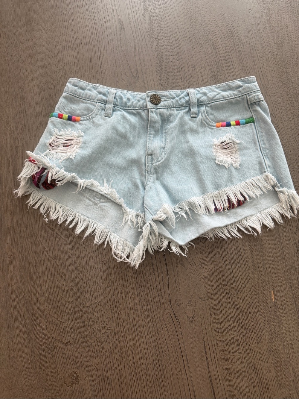 Show me Your Mumu Denim Cut Off Shorts Size 24